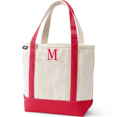 Pre-Monogrammed Letter M Canvas Tote Bag