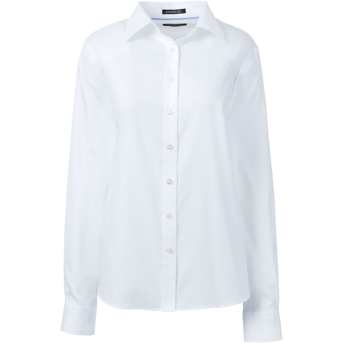 School Uniform Women's Long Sleeve No Iron Pinpoint Shirt