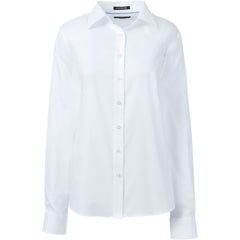 School Uniform Women's Long Sleeve No Iron Pinpoint Shirt