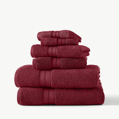 Blue Loom Liam Bleach Friendly Cotton 6 Piece Bath Towel Set