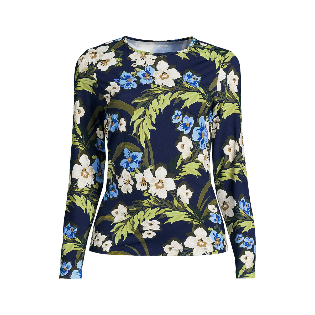 Women's Long Torso SunShade UPF 50 Long Sleeve Rash Guard Swim Tee