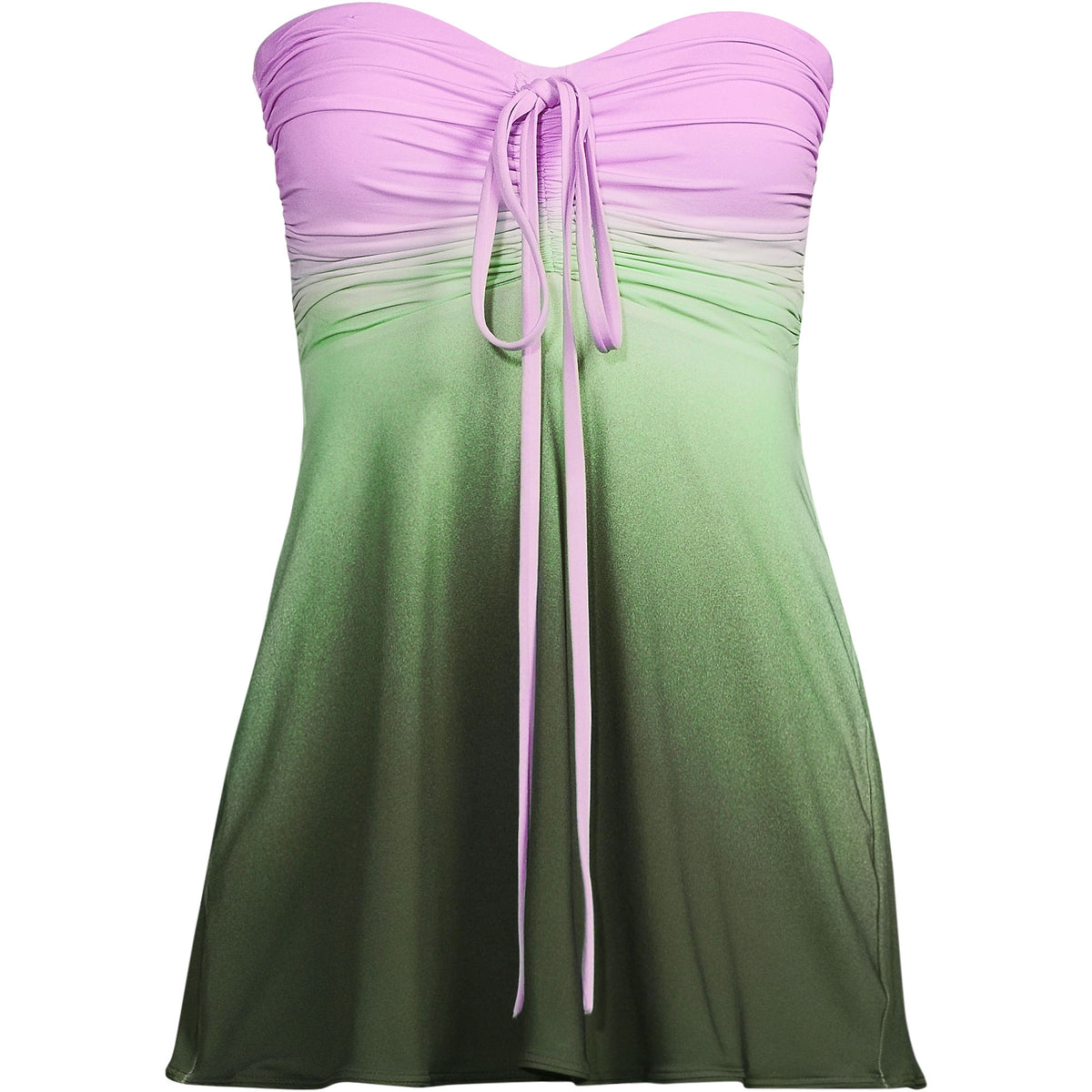Women's Plus Size Ruched Multi-Way Mini Swim Dress Swimsuit