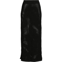 Women's Plus Size Cotton Open Knit Maxi Swim Cover-up Skirt