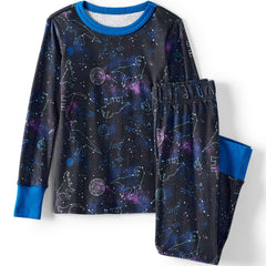 Kids Long Sleeve Top and Bottom Snug Fit Pajama Set