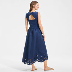 Women's Embroidered Duet Midi Dress