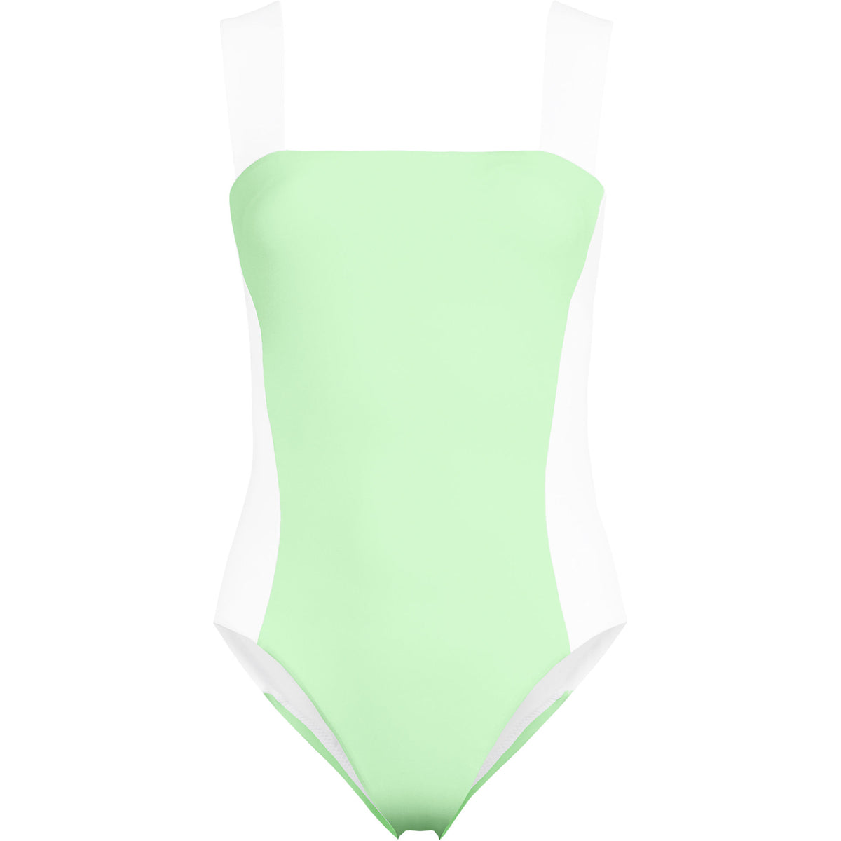 Women's Square Neck High Leg One Piece Swimsuit