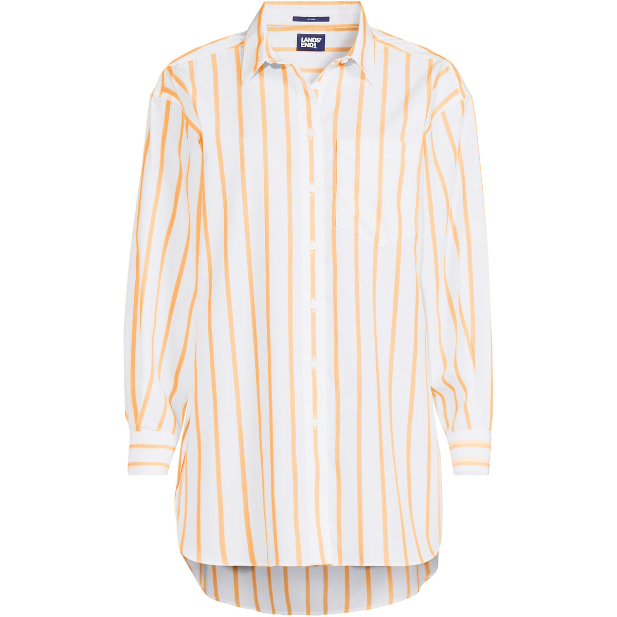 Women's No Iron Poplin Extra Long Tunic