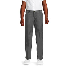 Girls Slim Iron Knee Blend Plain Front Chino Pants