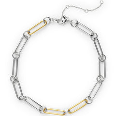 Water-Resistant Mixed Metal Short Link Necklace