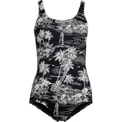 Women's D-Cup Tugless Low Leg One Piece Swimsuit
