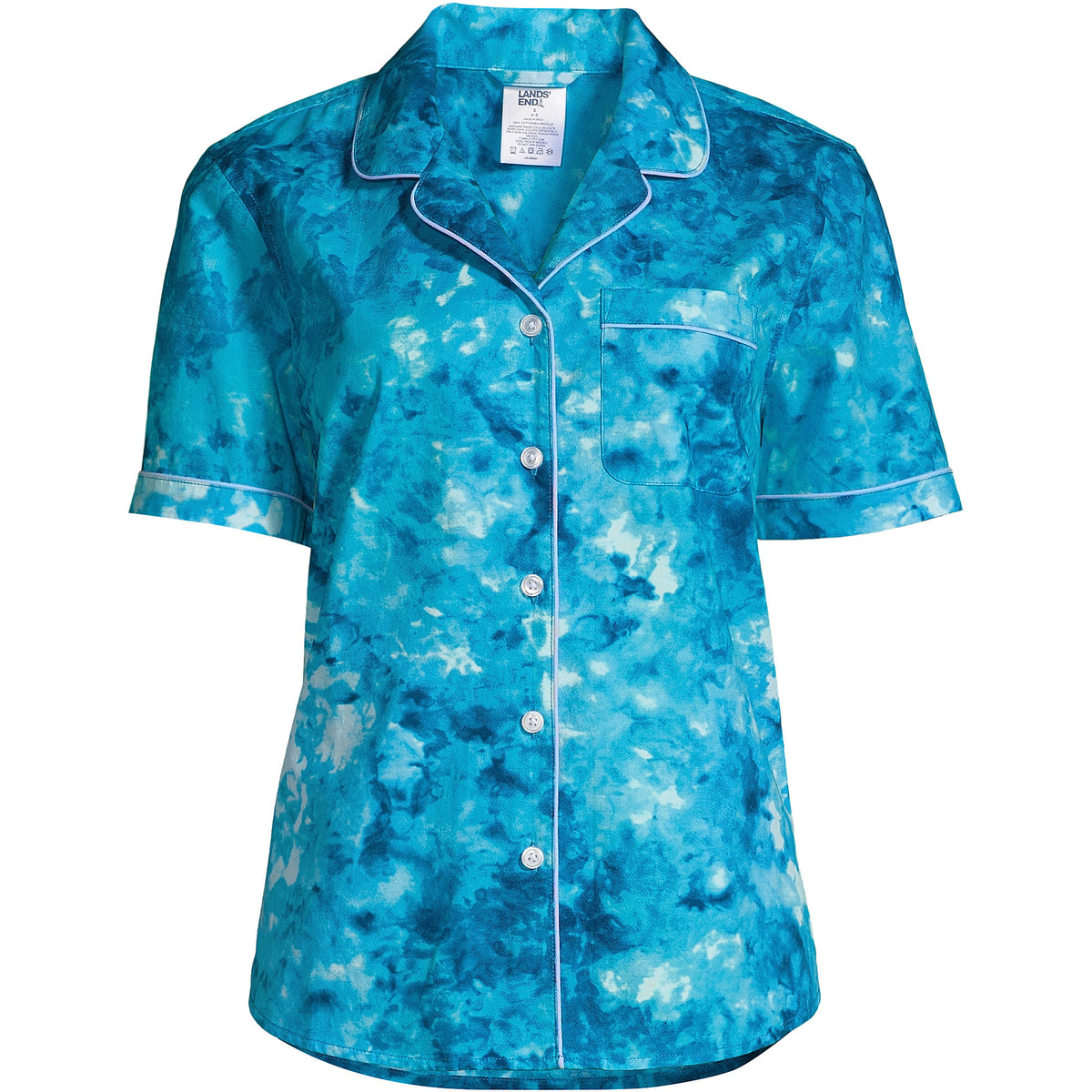 Women's Short Sleeve Cotton Poplin Pajama Shirt