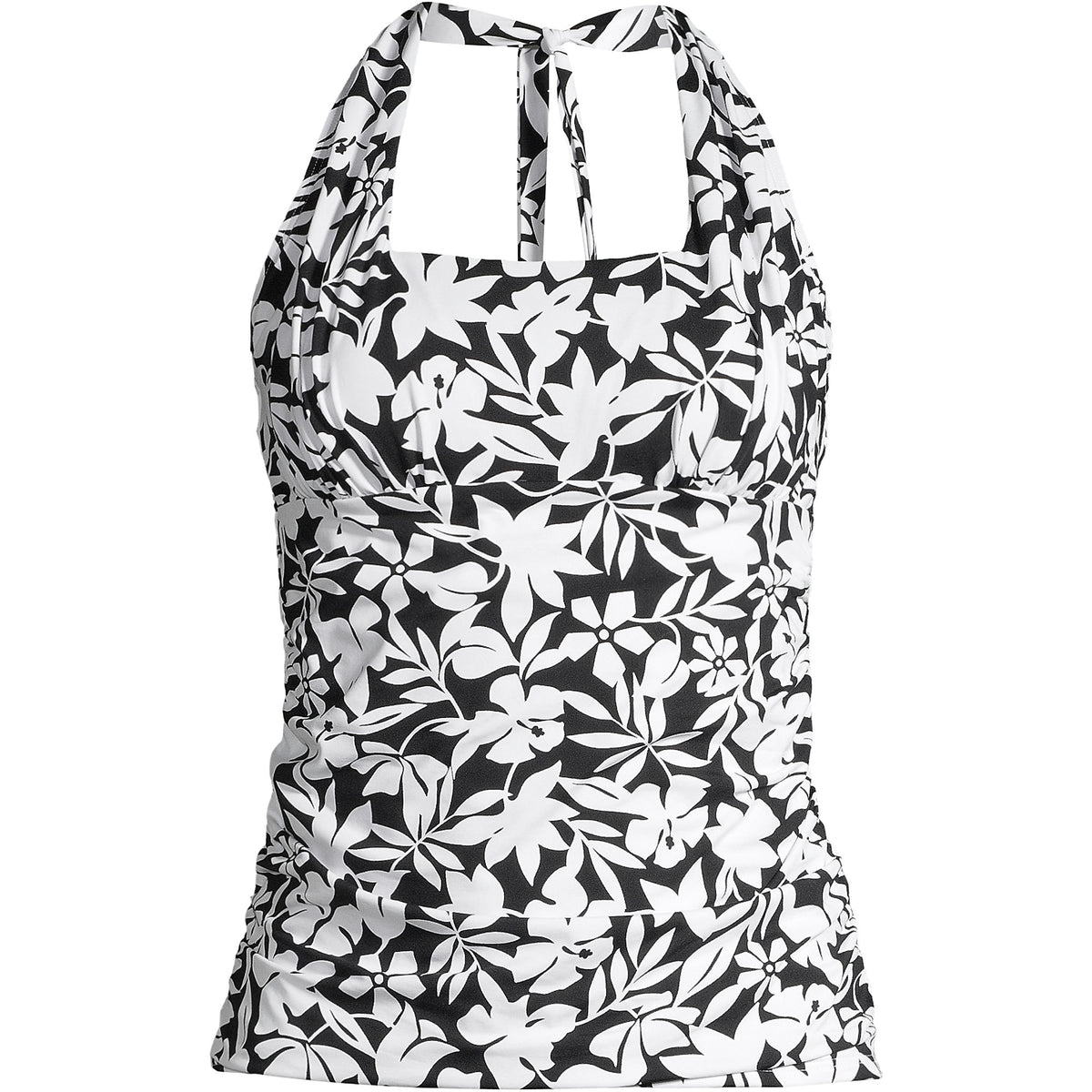 Women's D-Cup Chlorine Resistant Square Neck Halter Tankini Swimsuit Top