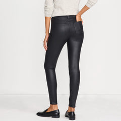 Women's High Rise Coated Denim Skinny Jeans