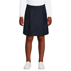 Girls Solid Pleated Skort Top of Knee