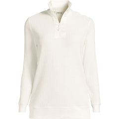 Women's Long Sleeve Waffle Quarter Zip Pullover