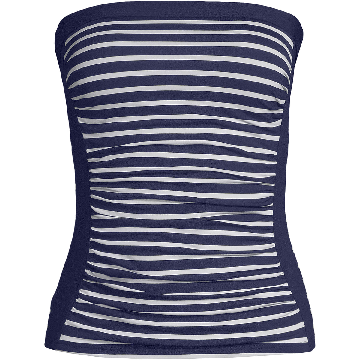 Women's Long Torso Bandeau Tankini Swimsuit Top