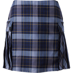 School Uniform Women's Side Pleat Plaid Skort Above the Knee