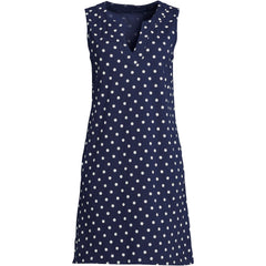 Women's Cotton Jersey Sleeveless Swim Cover-up Dress Print