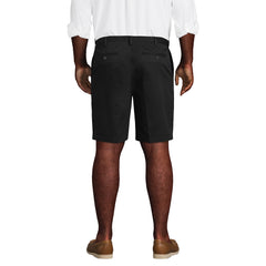 Men's Big and Tall No Iron 9" Comfort Waist Plain Front Chino Short
