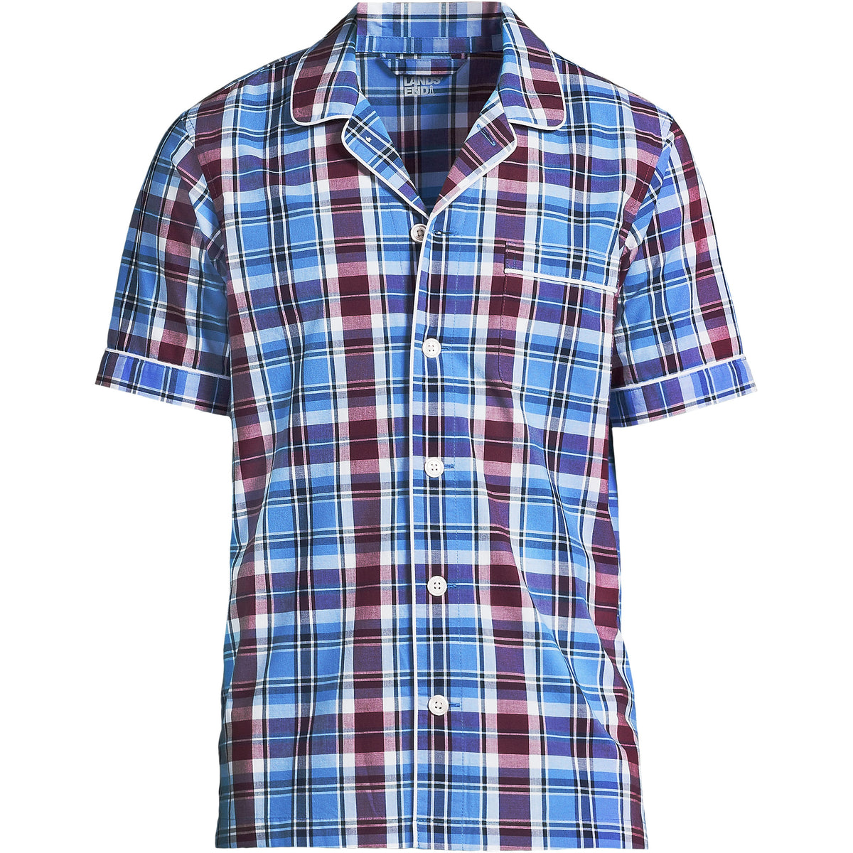 Men's Tall Short Sleeve Essential Pajama Shirt