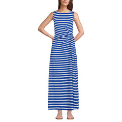 Women's Cotton Modal Sleeveless Tie Waist Maxi Dress