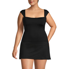 Women's Plus Size DDD-Cup Square Neck Underwire Tankini Top