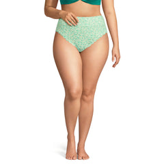 Women's Plus Size Tugless Scallop High Waisted Bikini Bottoms