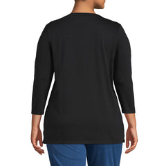 Women's Plus Size 3/4 Sleeve Cotton Supima Tunic