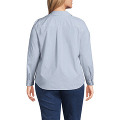 Women's Plus Long Sleeve Coolmax Vneck Shirt