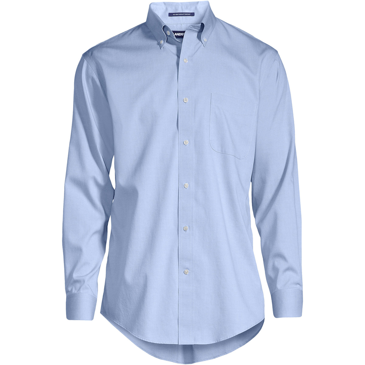 Men's Big and Tall No Iron Supima Cotton Pinpoint Buttondown Collar Dress Shirt