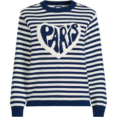 Women's Plus Size Drifter Jacquard Crew Neck Sweater