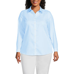 Plus Size No Iron Button Front Shirt