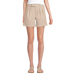 Women's Chino High Rise Pleated 7" Shorts