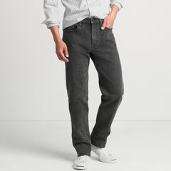 Men's Stretch Traditional Fit Jean Washed Black