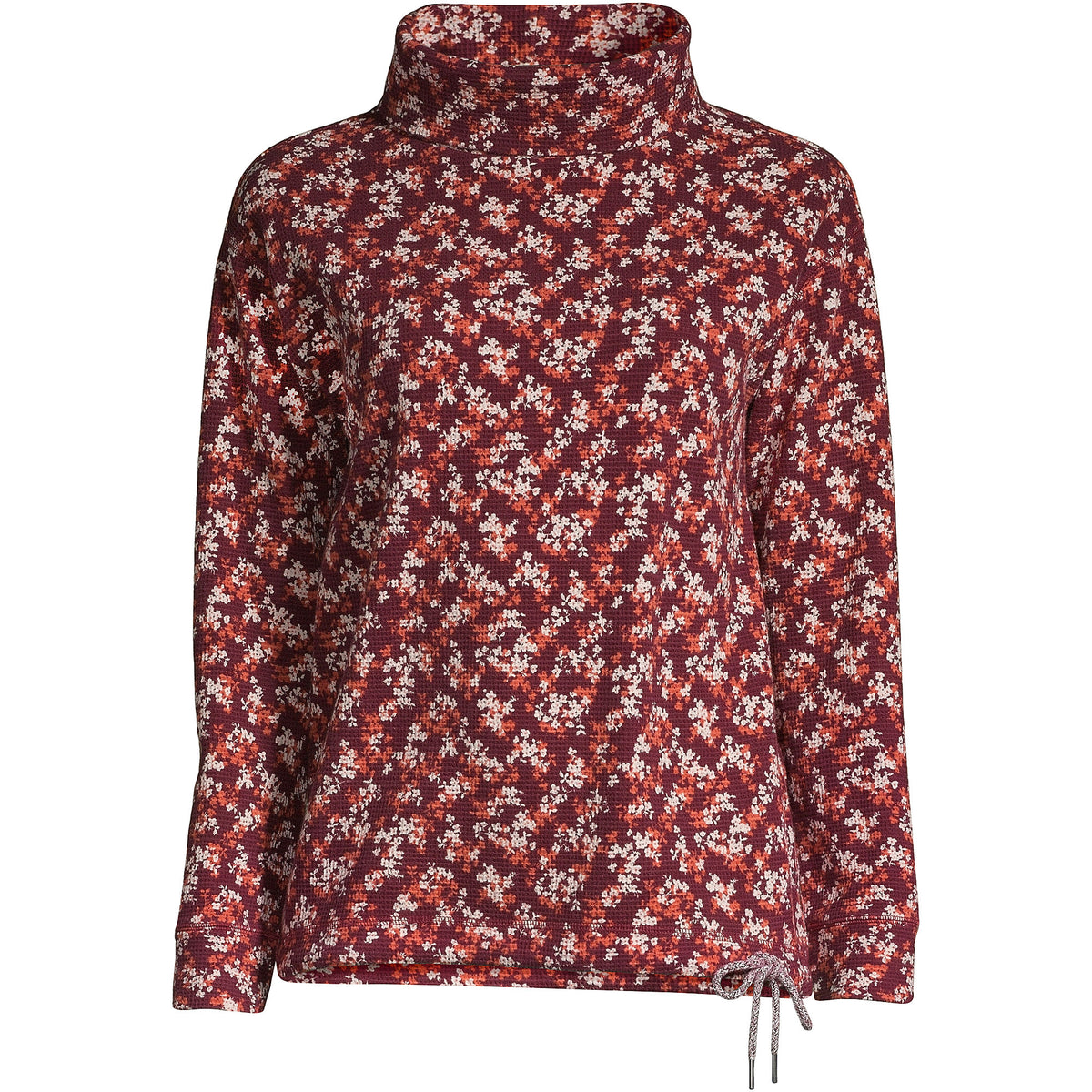 Women's Long Sleeve Waffle Funnel Neck Top