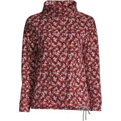 Women's Plus Size Long Sleeve Waffle Funnel Neck Top