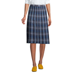 Women's Plaid Pleated Skirt Below the Knee