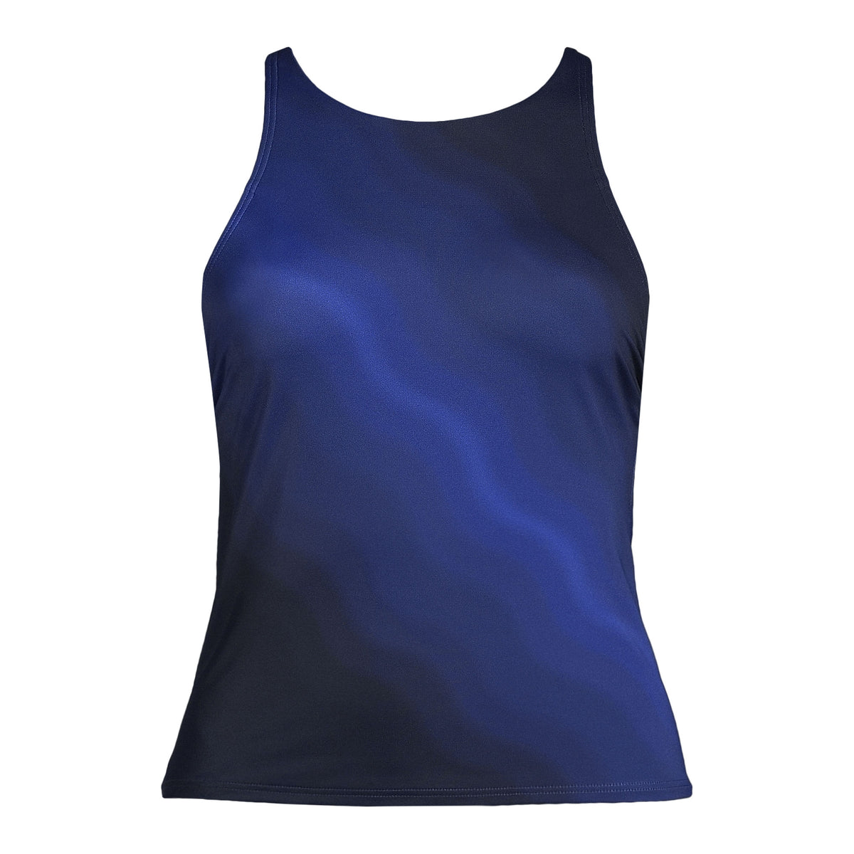 Women's D-Cup Tugless High Neck Strappy Back Tankini Top