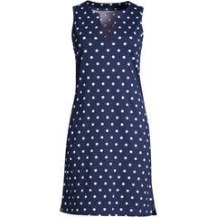 Women's Cotton Jersey Sleeveless Swim Cover-up Dress Print