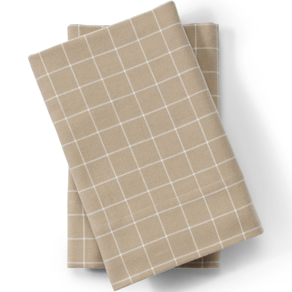 Comfy Super Soft Cotton Flannel Plaid Pillowcases - 5oz