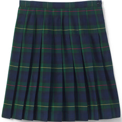 Girls Below The Knee Plaid Pleated Skirt