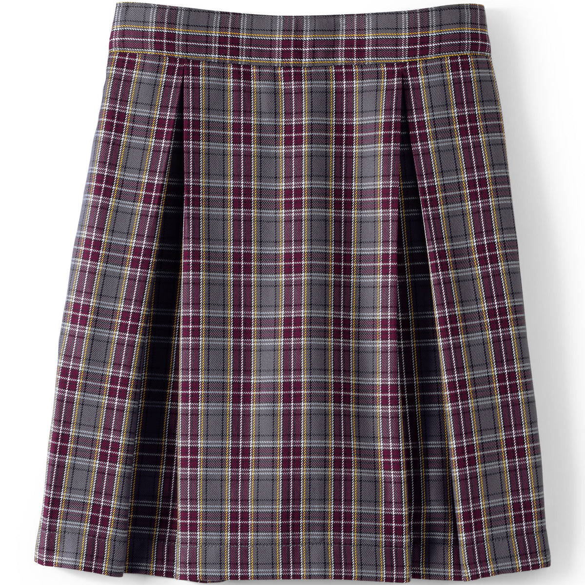 Girls Top of Knee Plaid Skort