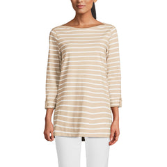 Women's Supima Cotton Adjustable 3/4 Sleeve Boatneck Tunic