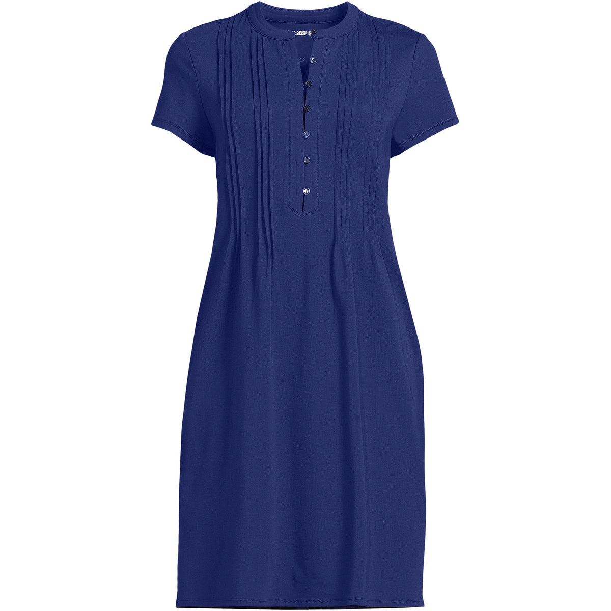 Women's Plus Size Cotton Modal Pintuck Short Sleeve Dress