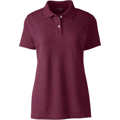 Women's Short Sleeve Basic Mesh Polo Shirt