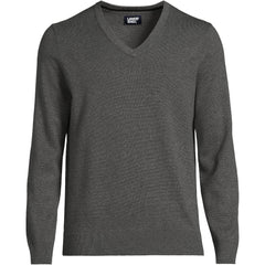 Men's Tall Fine Gauge Cotton V Neck Sweater