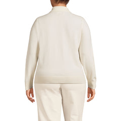 Women's Plus Size Cashmere Johnny Collar Sweater