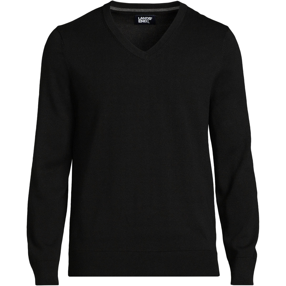 Men's Tall Fine Gauge Cotton V Neck Sweater