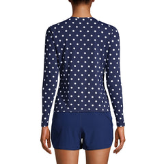 Women's Petite SunShade UPF 50 Long Sleeve Rash Guard Swim Tee