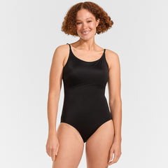 Women's Tugless Thin Strap One Piece Swimsuit